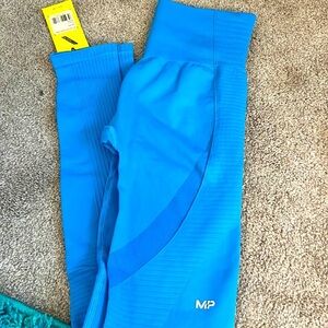 MP leggings, new, bright, blue, medium seamless
